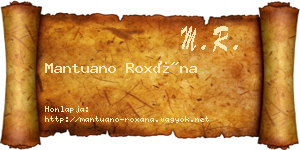Mantuano Roxána névjegykártya